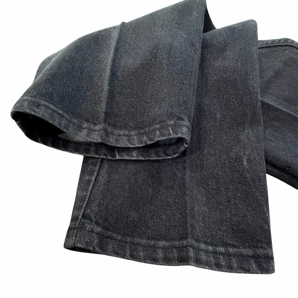 Vintage 90s Wrangler Jeans Black Faded Denim USA Made Cowboy Cut Mens 29x32 EUC